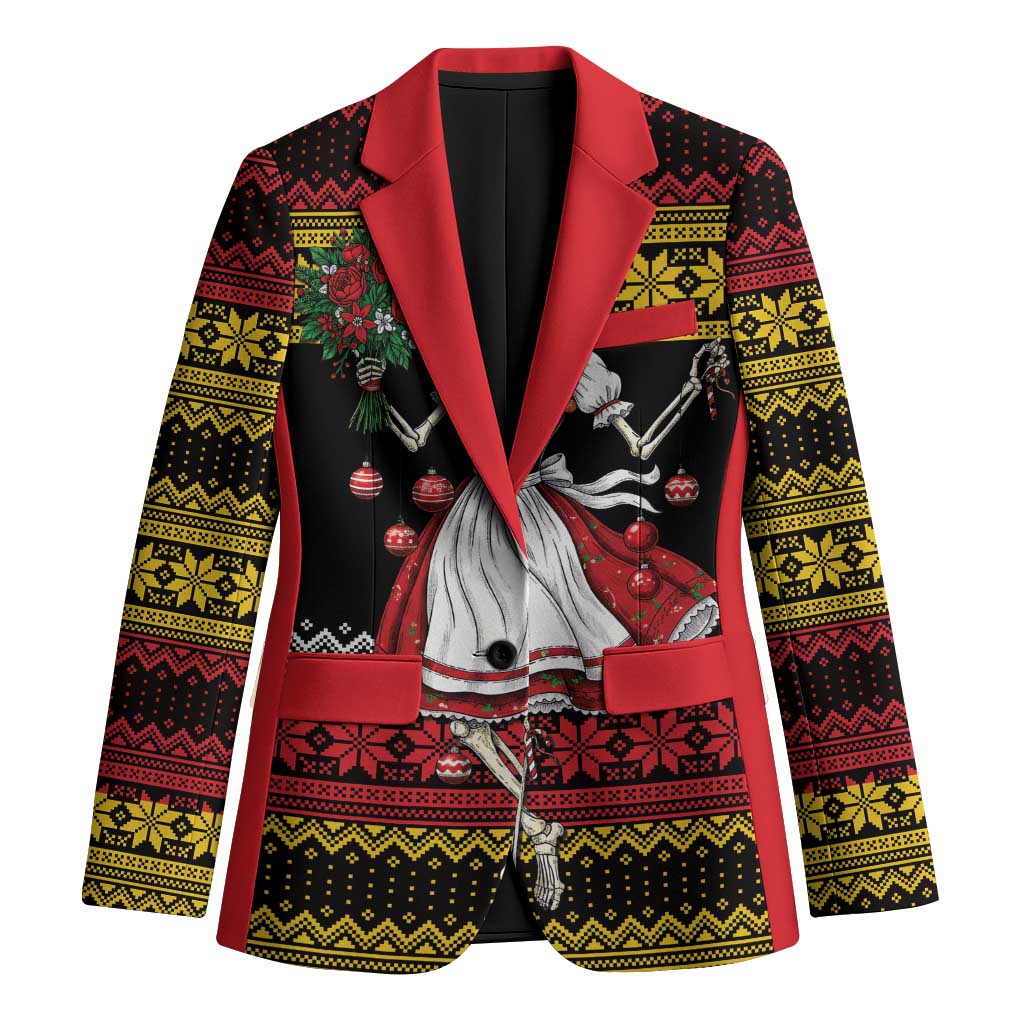 Dirndl Skeleton Dance Blazer Bavarian Gothic Christmas - Wonder Print Shop