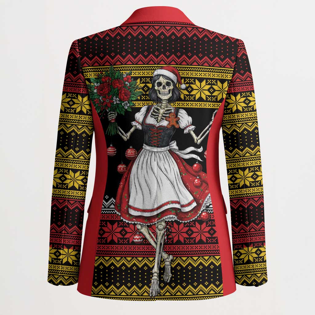 Dirndl Skeleton Dance Blazer Bavarian Gothic Christmas - Wonder Print Shop