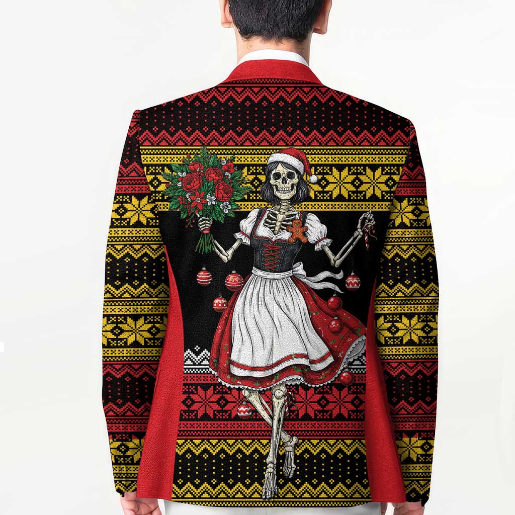 Dirndl Skeleton Dance Blazer Bavarian Gothic Christmas - Wonder Print Shop