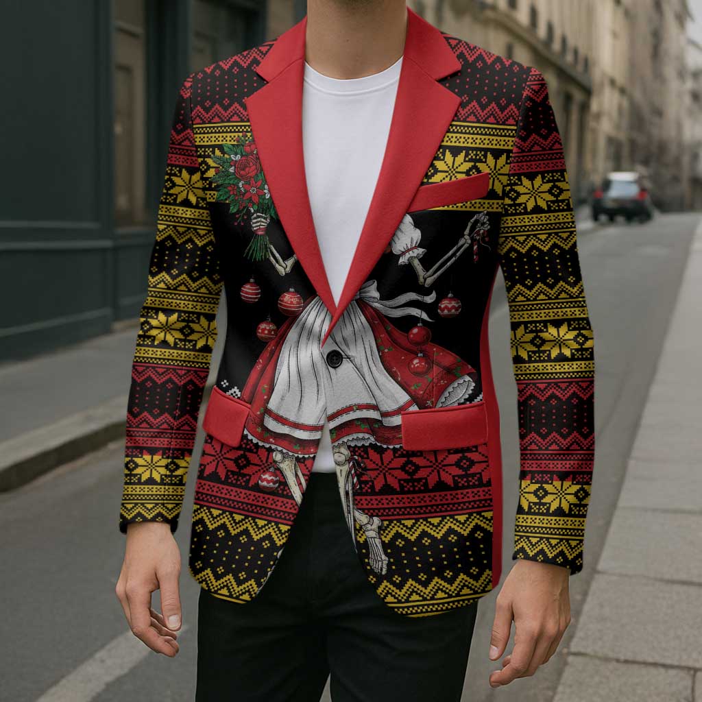 Dirndl Skeleton Dance Blazer Bavarian Gothic Christmas - Wonder Print Shop