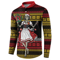 Dirndl Skeleton Dance Button Sweatshirt Bavarian Gothic Christmas - Wonder Print Shop
