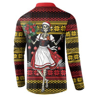 Dirndl Skeleton Dance Button Sweatshirt Bavarian Gothic Christmas - Wonder Print Shop