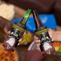 Dirndl Skeleton Dance 4 in 1 Can Cooler Tumbler Bavarian Gothic Christmas - Wonder Print Shop