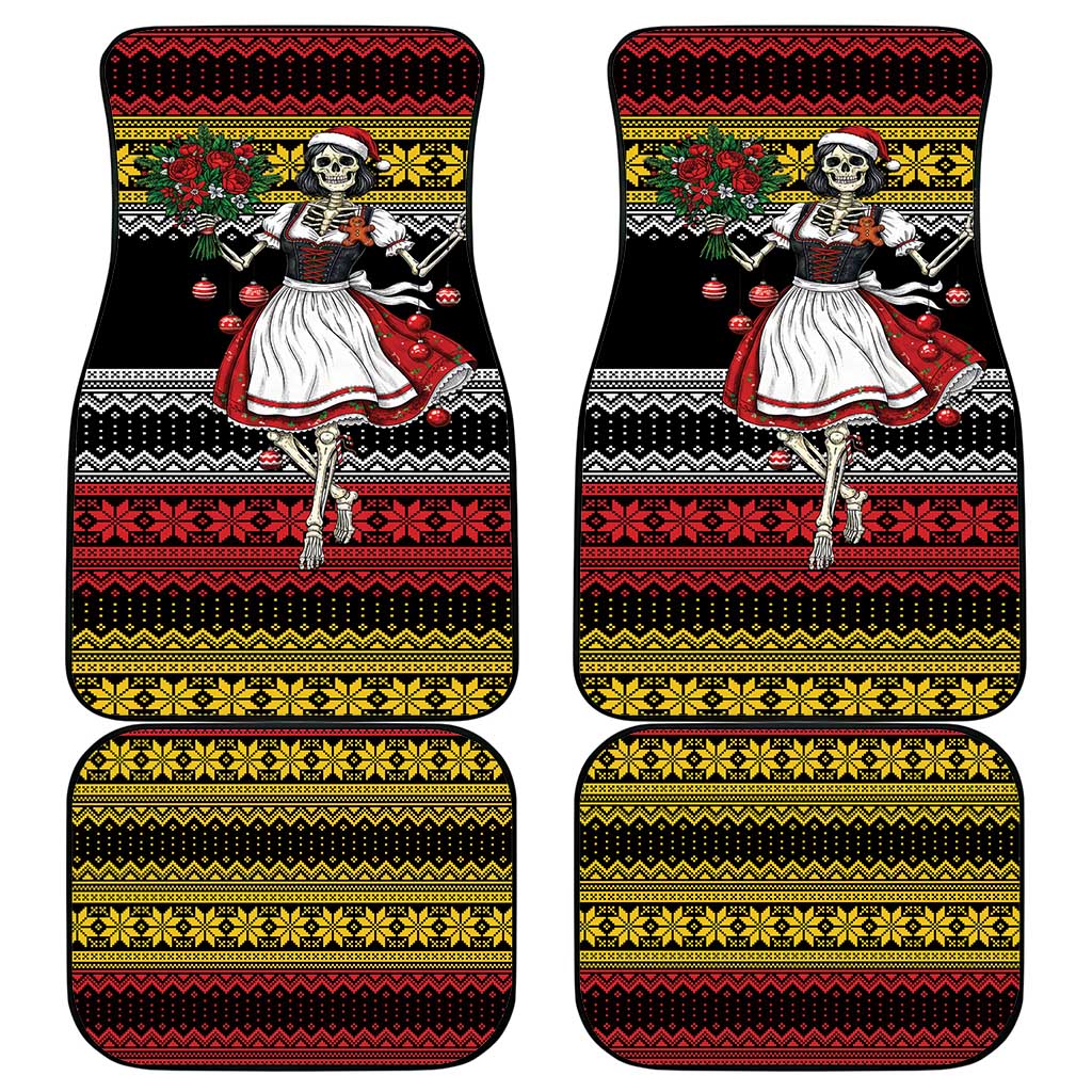 Dirndl Skeleton Dance Car Mats Bavarian Gothic Christmas - Wonder Print Shop