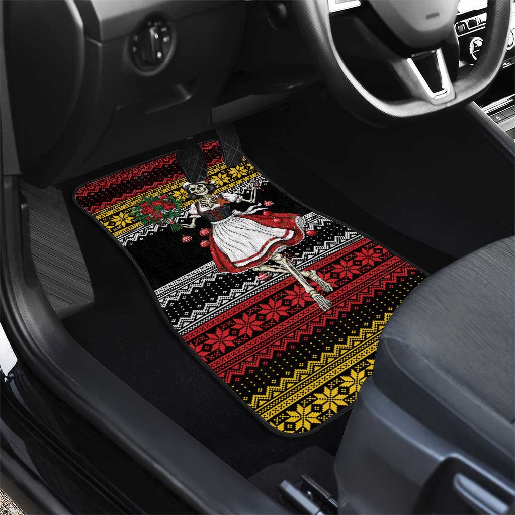 Dirndl Skeleton Dance Car Mats Bavarian Gothic Christmas - Wonder Print Shop