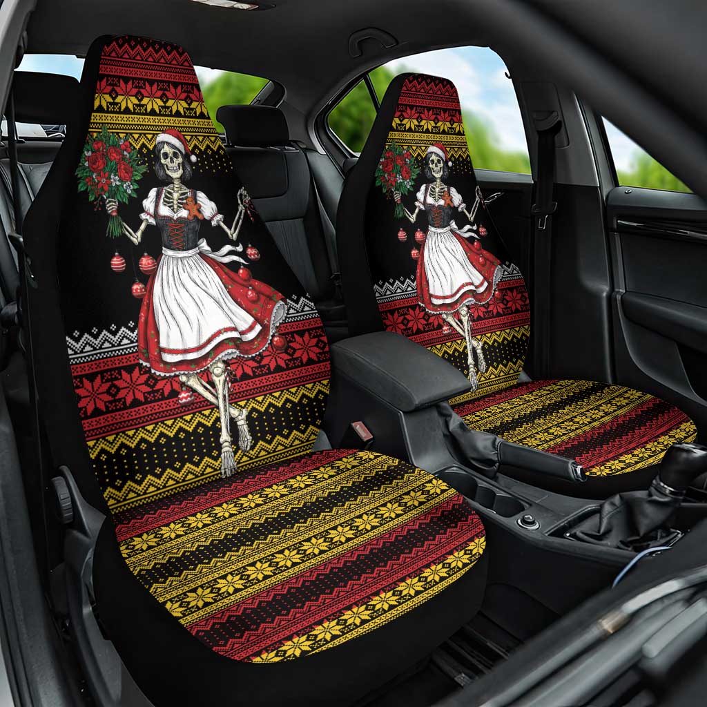 Dirndl Skeleton Dance Car Seat Cover Bavarian Gothic Christmas - Wonder Print Shop
