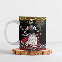 Dirndl Skeleton Dance Ceramic Mug Bavarian Gothic Christmas - Wonder Print Shop