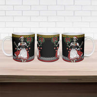 Dirndl Skeleton Dance Ceramic Mug Bavarian Gothic Christmas - Wonder Print Shop