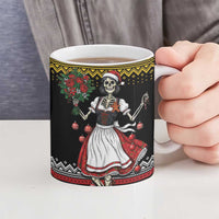 Dirndl Skeleton Dance Ceramic Mug Bavarian Gothic Christmas - Wonder Print Shop