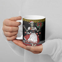 Dirndl Skeleton Dance Ceramic Mug Bavarian Gothic Christmas - Wonder Print Shop