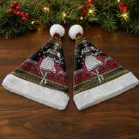 Dirndl Skeleton Dance Christmas Santa Hat Bavarian Gothic Christmas - Wonder Print Shop
