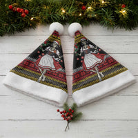 Dirndl Skeleton Dance Christmas Santa Hat Bavarian Gothic Christmas - Wonder Print Shop