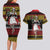 Dirndl Skeleton Dance Couples Matching Long Sleeve Bodycon Dress and Hawaiian Shirt Bavarian Gothic Christmas - Wonder Print Shop