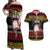 Dirndl Skeleton Dance Couples Matching Off Shoulder Maxi Dress and Hawaiian Shirt Bavarian Gothic Christmas - Wonder Print Shop