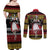 Dirndl Skeleton Dance Couples Matching Off Shoulder Maxi Dress and Long Sleeve Button Shirt Bavarian Gothic Christmas - Wonder Print Shop