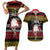 Dirndl Skeleton Dance Couples Matching Short Sleeve Bodycon Dress and Hawaiian Shirt Bavarian Gothic Christmas - Wonder Print Shop