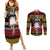 Dirndl Skeleton Dance Couples Matching Summer Maxi Dress and Long Sleeve Button Shirt Bavarian Gothic Christmas - Wonder Print Shop