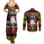 Dirndl Skeleton Dance Couples Matching Summer Maxi Dress and Long Sleeve Button Shirt Bavarian Gothic Christmas - Wonder Print Shop