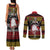 Dirndl Skeleton Dance Couples Matching Tank Maxi Dress and Long Sleeve Button Shirt Bavarian Gothic Christmas - Wonder Print Shop