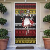 Dirndl Skeleton Dance Door Cover Bavarian Gothic Christmas - Wonder Print Shop