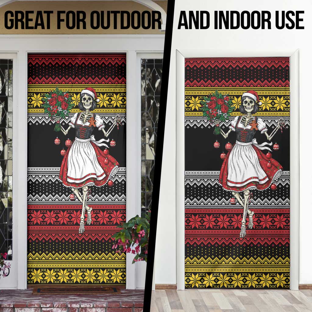 Dirndl Skeleton Dance Door Cover Bavarian Gothic Christmas - Wonder Print Shop