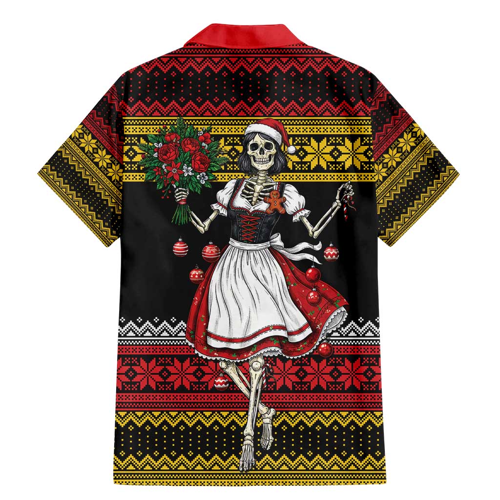 Dirndl Skeleton Dance Family Matching Mermaid Dress and Hawaiian Shirt Bavarian Gothic Christmas - Wonder Print Shop