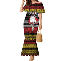 Dirndl Skeleton Dance Family Matching Mermaid Dress and Hawaiian Shirt Bavarian Gothic Christmas - Wonder Print Shop