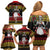 Dirndl Skeleton Dance Family Matching Off Shoulder Short Dress and Hawaiian Shirt Bavarian Gothic Christmas - Wonder Print Shop