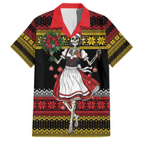 Dirndl Skeleton Dance Family Matching Summer Maxi Dress and Hawaiian Shirt Bavarian Gothic Christmas - Wonder Print Shop
