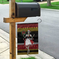 Dirndl Skeleton Dance Garden Flag Bavarian Gothic Christmas - Wonder Print Shop