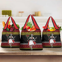 Dirndl Skeleton Dance Grocery Bag Bavarian Gothic Christmas - Wonder Print Shop
