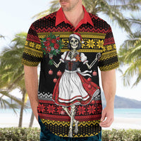Dirndl Skeleton Dance Hawaiian Shirt Bavarian Gothic Christmas - Wonder Print Shop