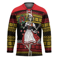 Dirndl Skeleton Dance Hockey Jersey Bavarian Gothic Christmas - Wonder Print Shop