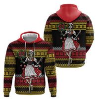 Dirndl Skeleton Dance Hoodie Bavarian Gothic Christmas - Wonder Print Shop