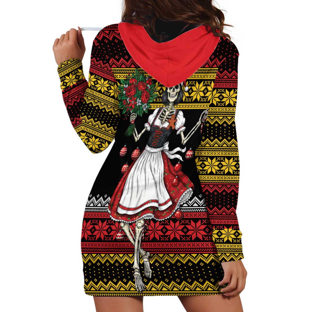 Dirndl Skeleton Dance Hoodie Dress Bavarian Gothic Christmas - Wonder Print Shop