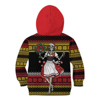 Dirndl Skeleton Dance Kid Hoodie Bavarian Gothic Christmas - Wonder Print Shop