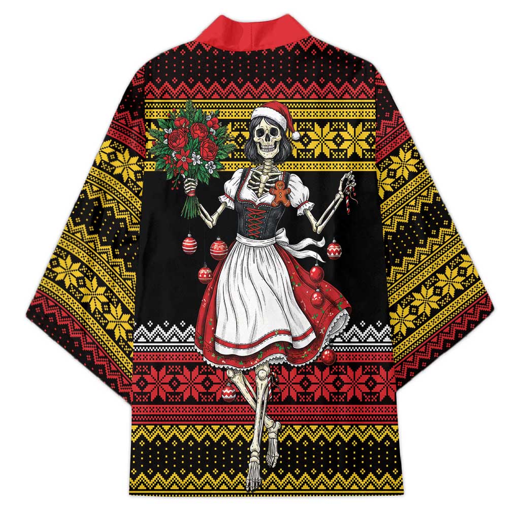 Dirndl Skeleton Dance Kimono Bavarian Gothic Christmas - Wonder Print Shop
