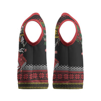 Dirndl Skeleton Dance Christmas Knitted V-Neck Vest Bavarian Gothic Christmas - Wonder Print Shop