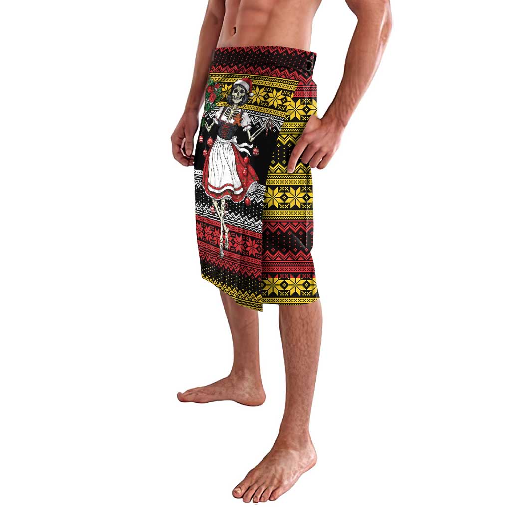 Dirndl Skeleton Dance Lavalava Bavarian Gothic Christmas - Wonder Print Shop