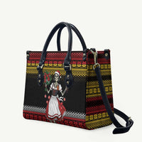 Dirndl Skeleton Dance Leather Bag Bavarian Gothic Christmas - Wonder Print Shop