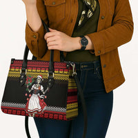 Dirndl Skeleton Dance Leather Bag Bavarian Gothic Christmas - Wonder Print Shop