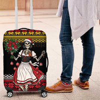 Dirndl Skeleton Dance Luggage Cover Bavarian Gothic Christmas - Wonder Print Shop