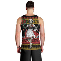 Dirndl Skeleton Dance Men Tank Top Bavarian Gothic Christmas - Wonder Print Shop