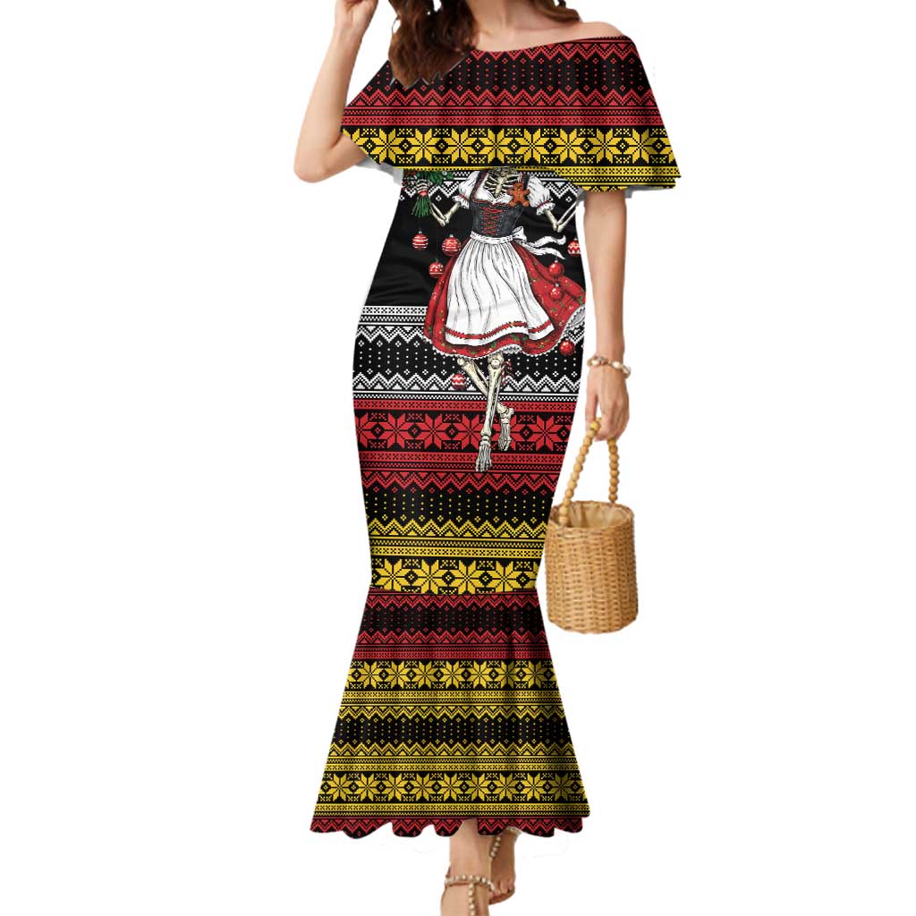 Dirndl Skeleton Dance Mermaid Dress Bavarian Gothic Christmas - Wonder Print Shop