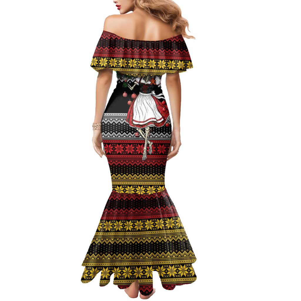 Dirndl Skeleton Dance Mermaid Dress Bavarian Gothic Christmas - Wonder Print Shop