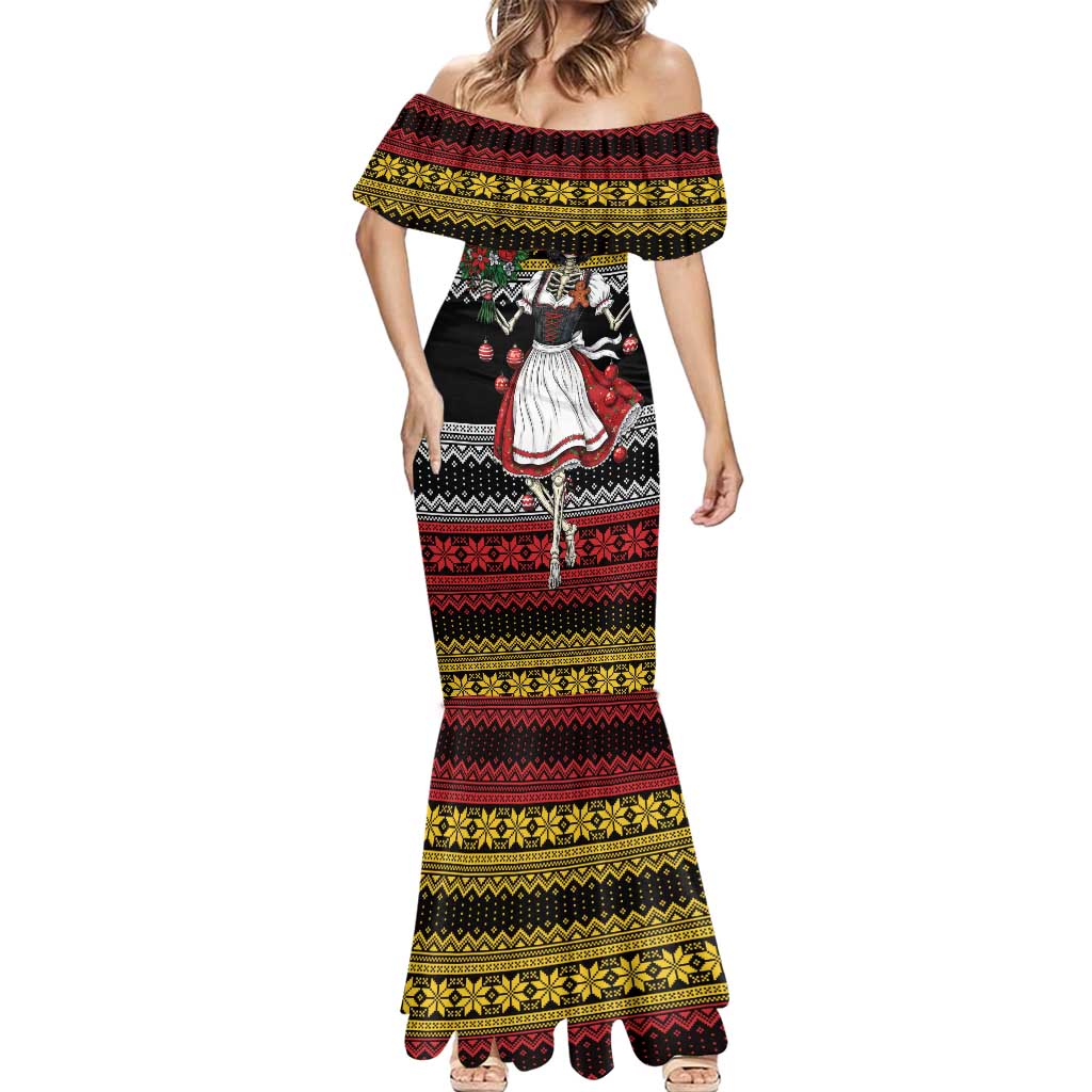 Dirndl Skeleton Dance Mermaid Dress Bavarian Gothic Christmas - Wonder Print Shop