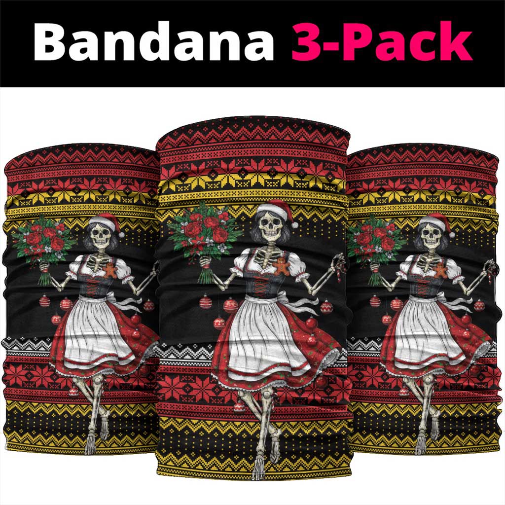 Dirndl Skeleton Dance Neck Gaiter Bavarian Gothic Christmas - Wonder Print Shop