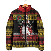 Dirndl Skeleton Dance Padded Jacket Bavarian Gothic Christmas - Wonder Print Shop