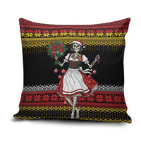Dirndl Skeleton Dance Pillow Cover Bavarian Gothic Christmas - Wonder Print Shop