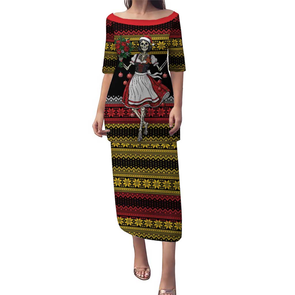 Dirndl Skeleton Dance Puletasi Bavarian Gothic Christmas - Wonder Print Shop